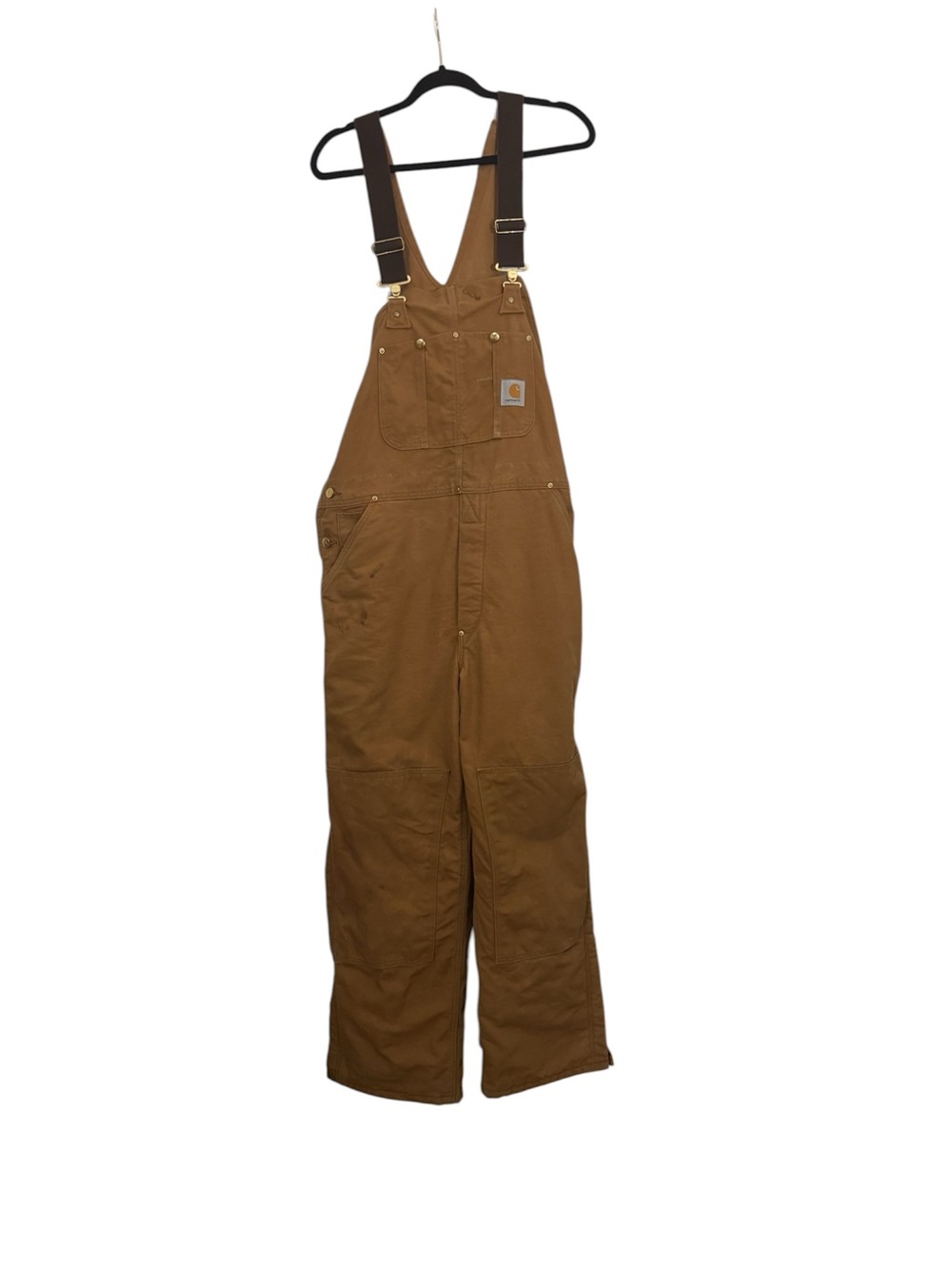 Vintage City Carhartt Brown Duck Duck Bib Overalls work bibs insulated